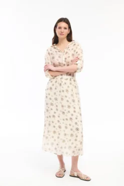 Saia midi estampada com viscose