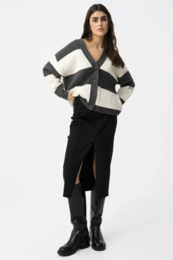Saia midi jeans