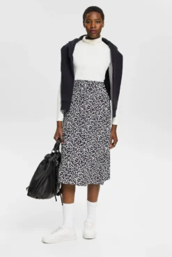 Saia midi print all-over viscose