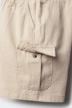 Shorts cargo de linho para meninos