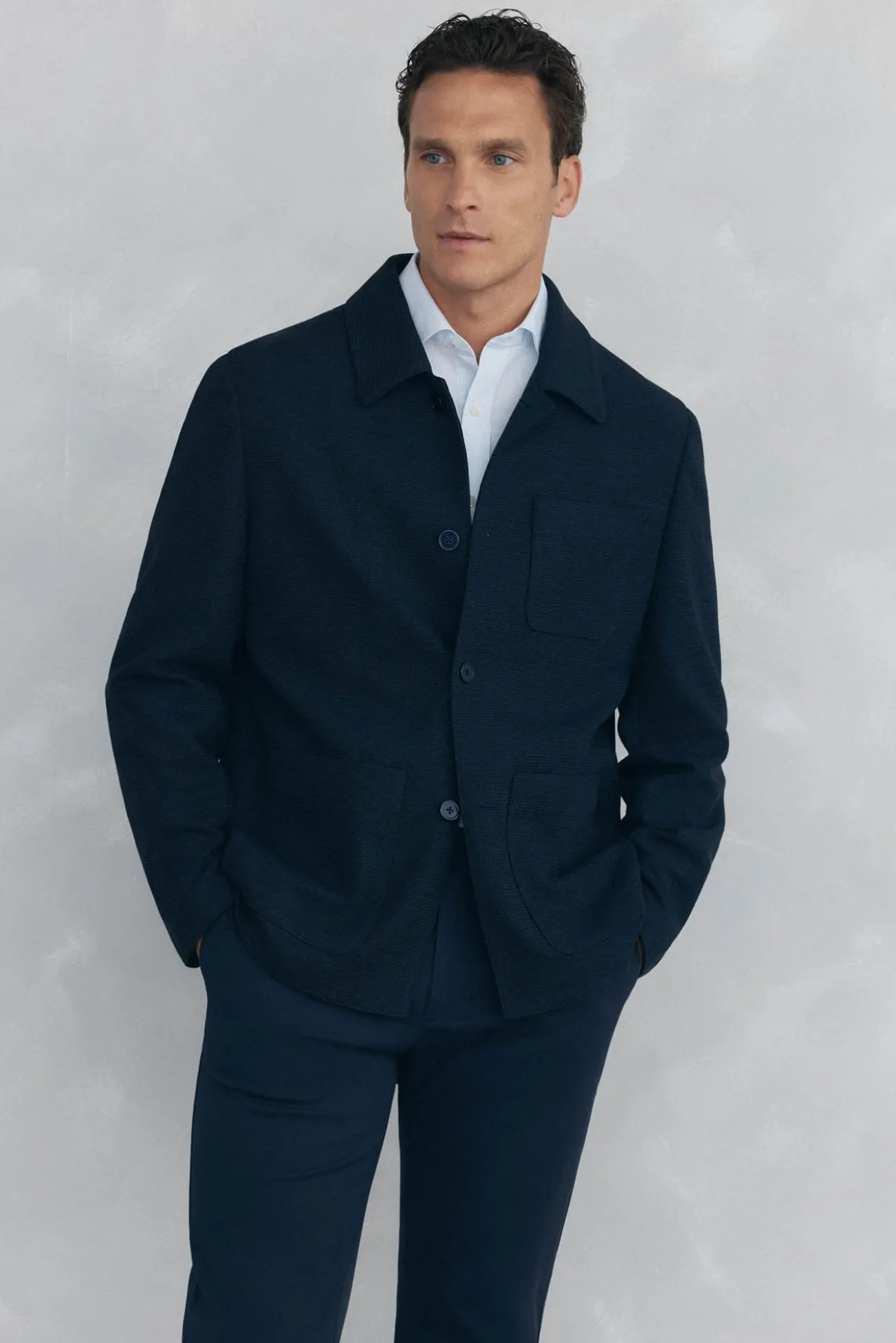 Sobrecamisa azul marinho