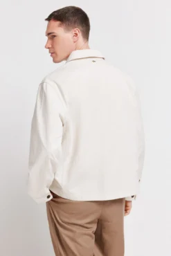 Sobrecamisa de linho e algodão com corte overshirt