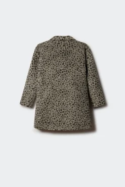 Sobretudo estampado animal para meninas