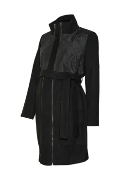 Sobretudo midi duplo maternity