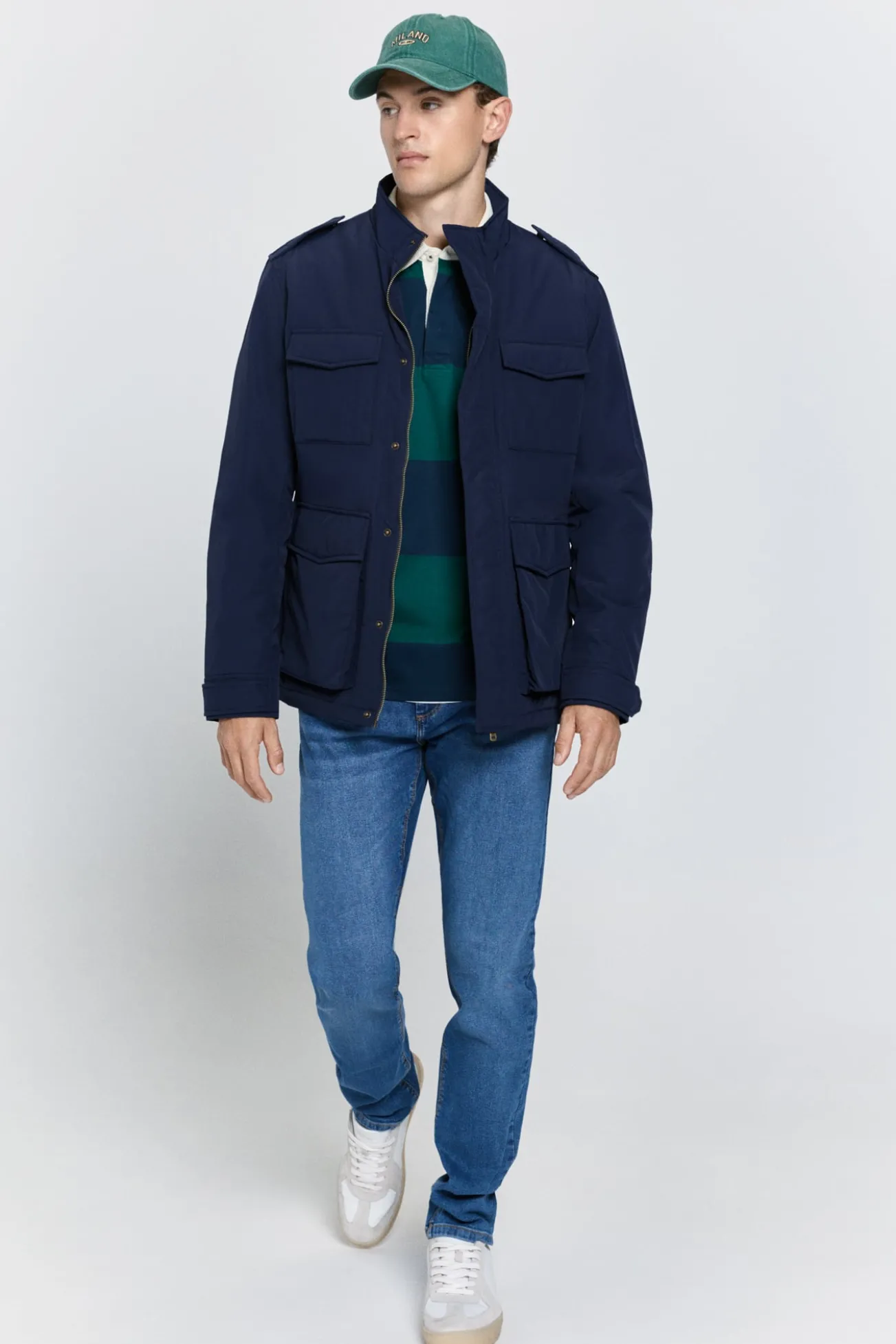 Sobretudo parka de corte regular