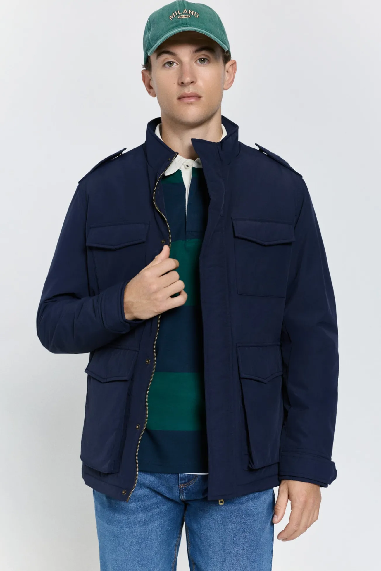 Sobretudo parka de corte regular