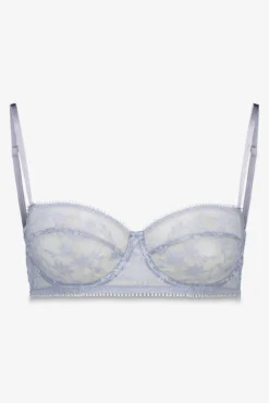 Soutien balconette de renda azul PRETTY