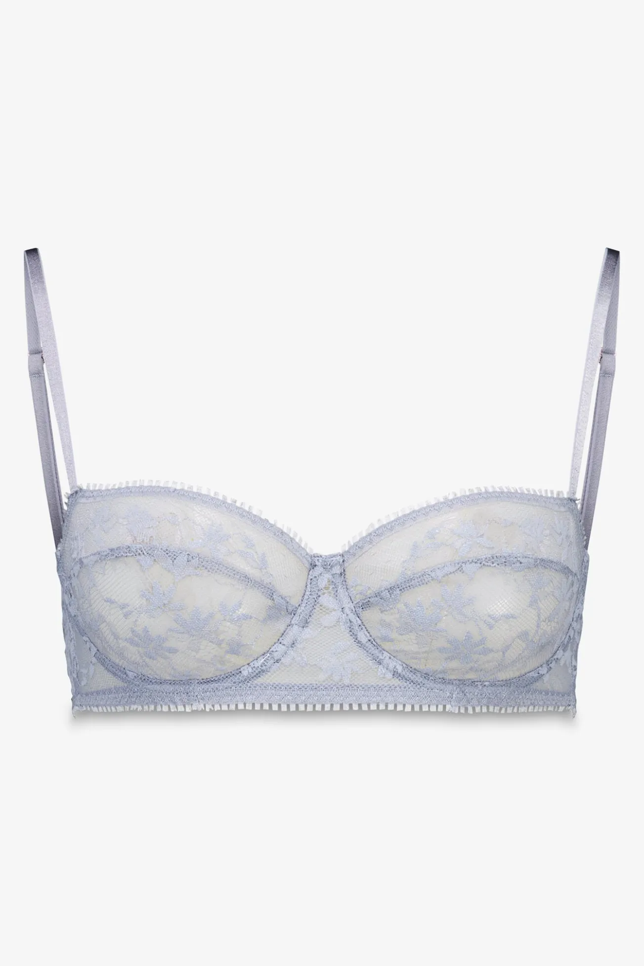 Soutien balconette de renda azul PRETTY