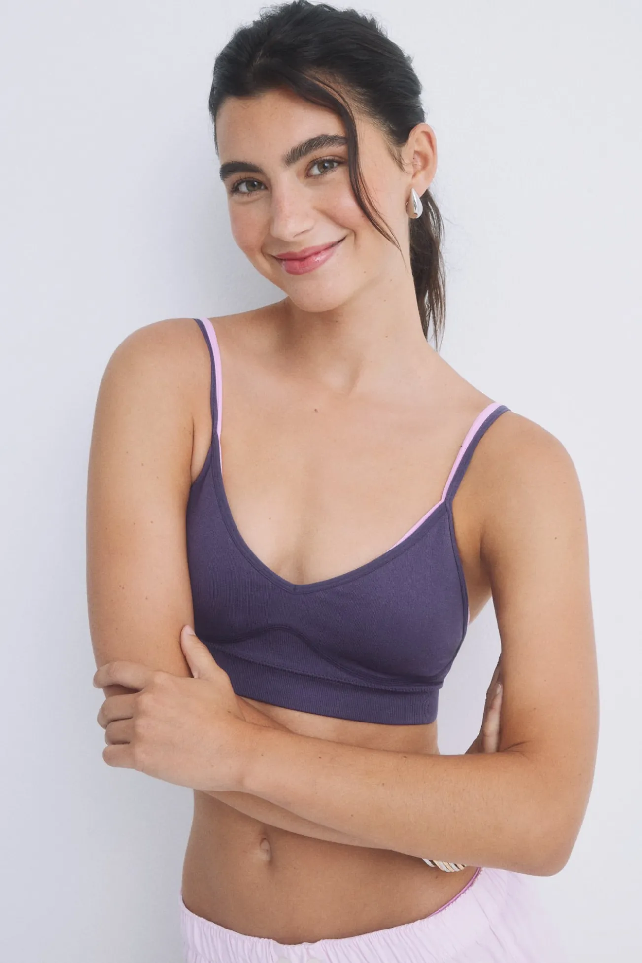 Soutien crop seamless morado