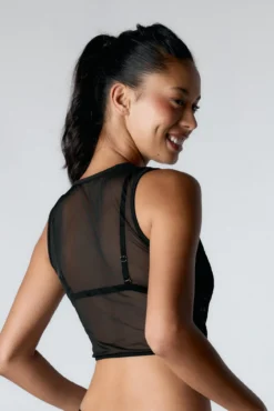 Soutien Crop Top Preto Soutien
