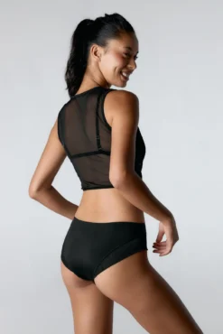 Soutien Crop Top Preto Soutien