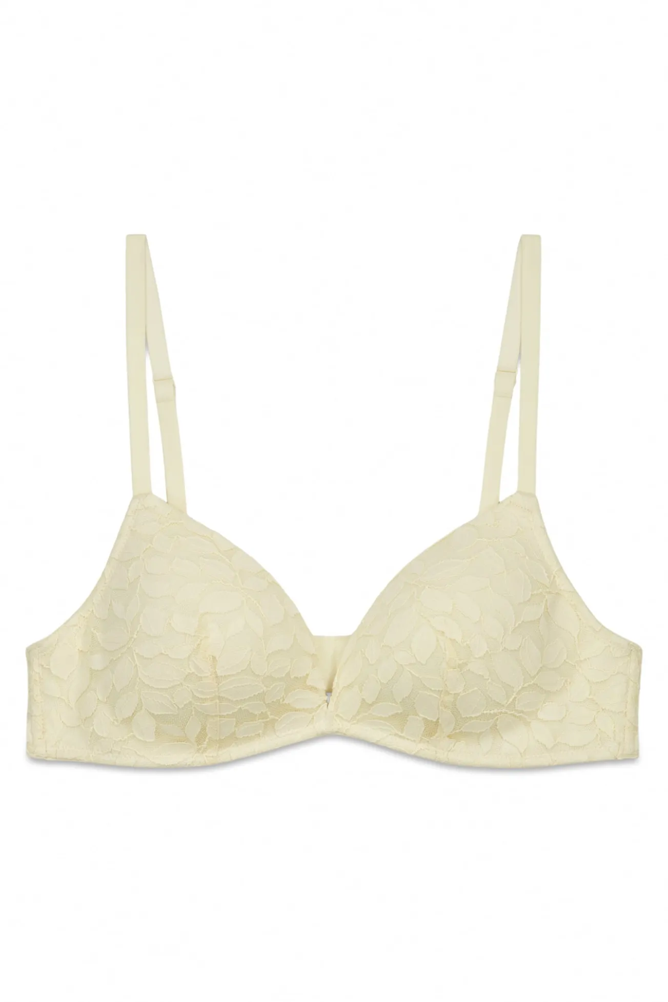 Soutien triangular CHARMING com enchimento em renda bege