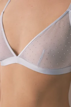 Soutien triangular com strass azul NATURAL