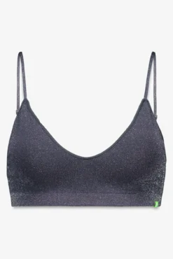 Soutien triangular de lurex sem costura preto