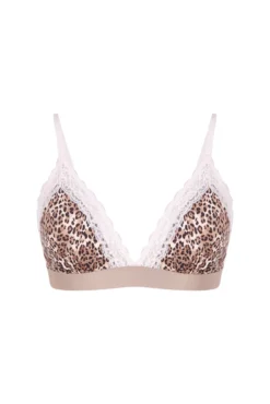 Soutien triangular marrom NATURAL com estampa animal