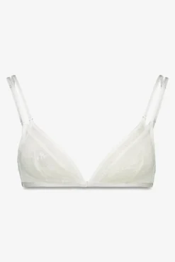 Soutien triangular NATURAL com renda branca