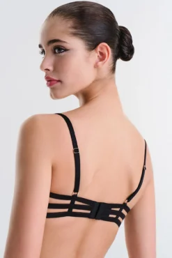 Sutiã balconette com tule com aro