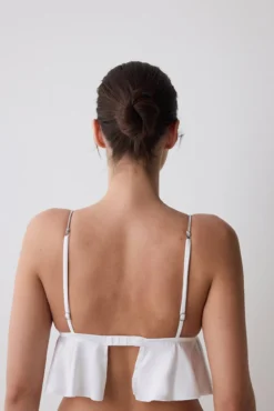 Sutiã bralette triangular branco