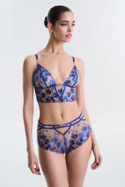 Sutiã corpete renda azul