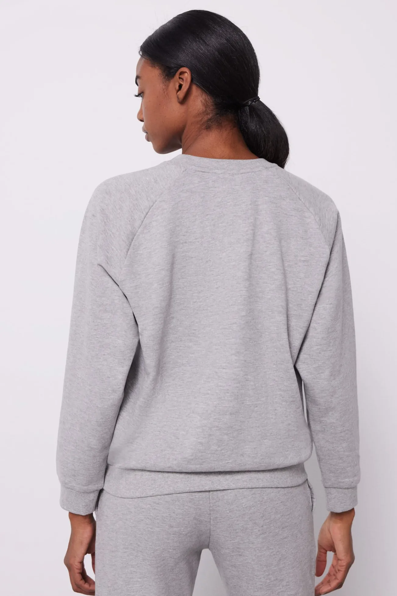 Sweatshirt algodão logo cinzento