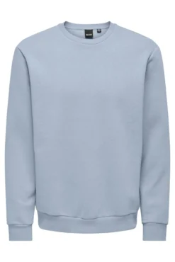 Sweatshirt básico masculino com gola redonda