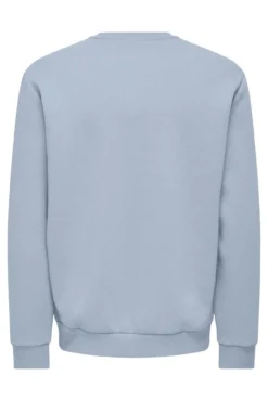 Sweatshirt básico masculino com gola redonda