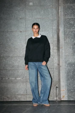 Sweatshirt - camisa com gola