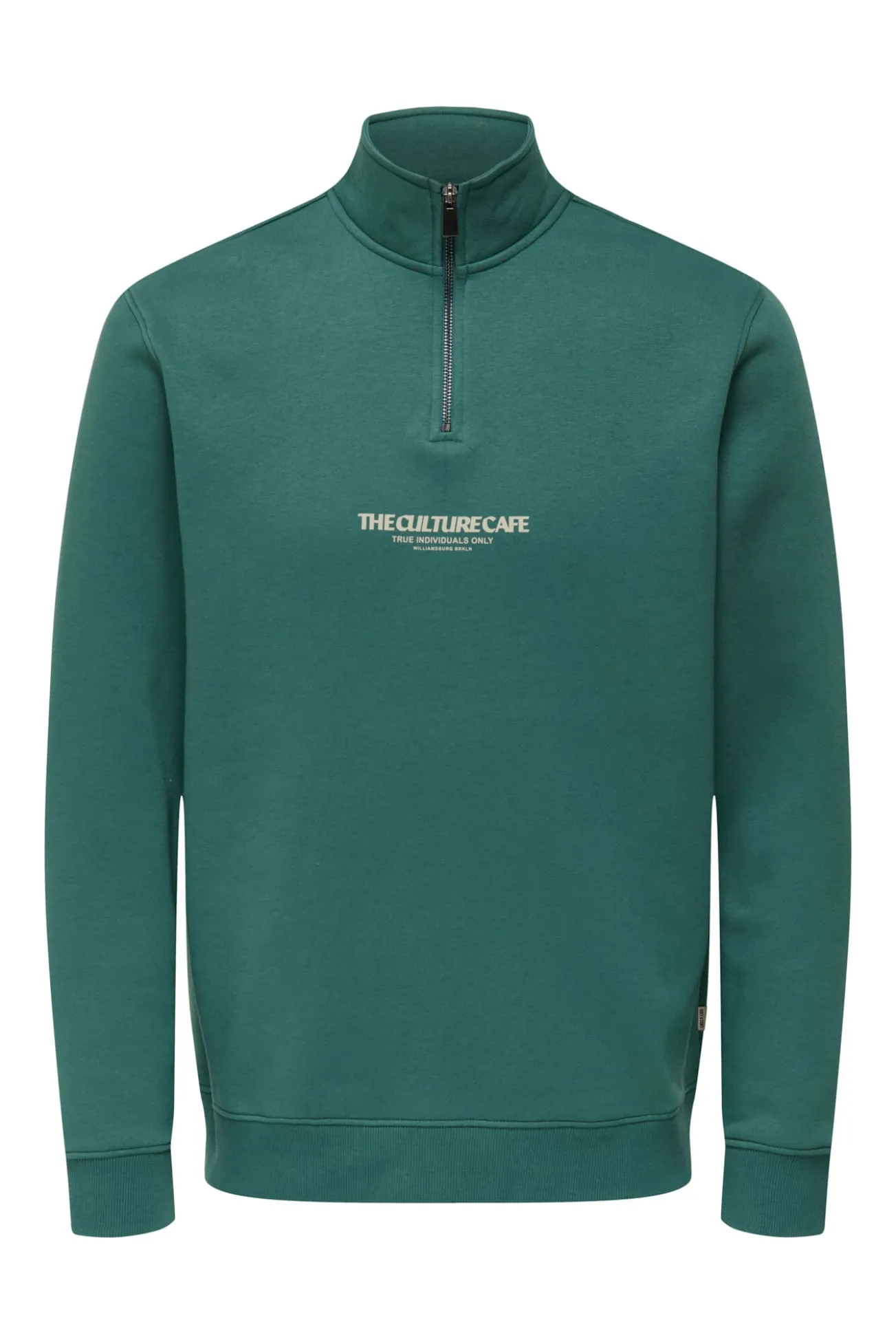 Sweatshirt com fecho-éclair