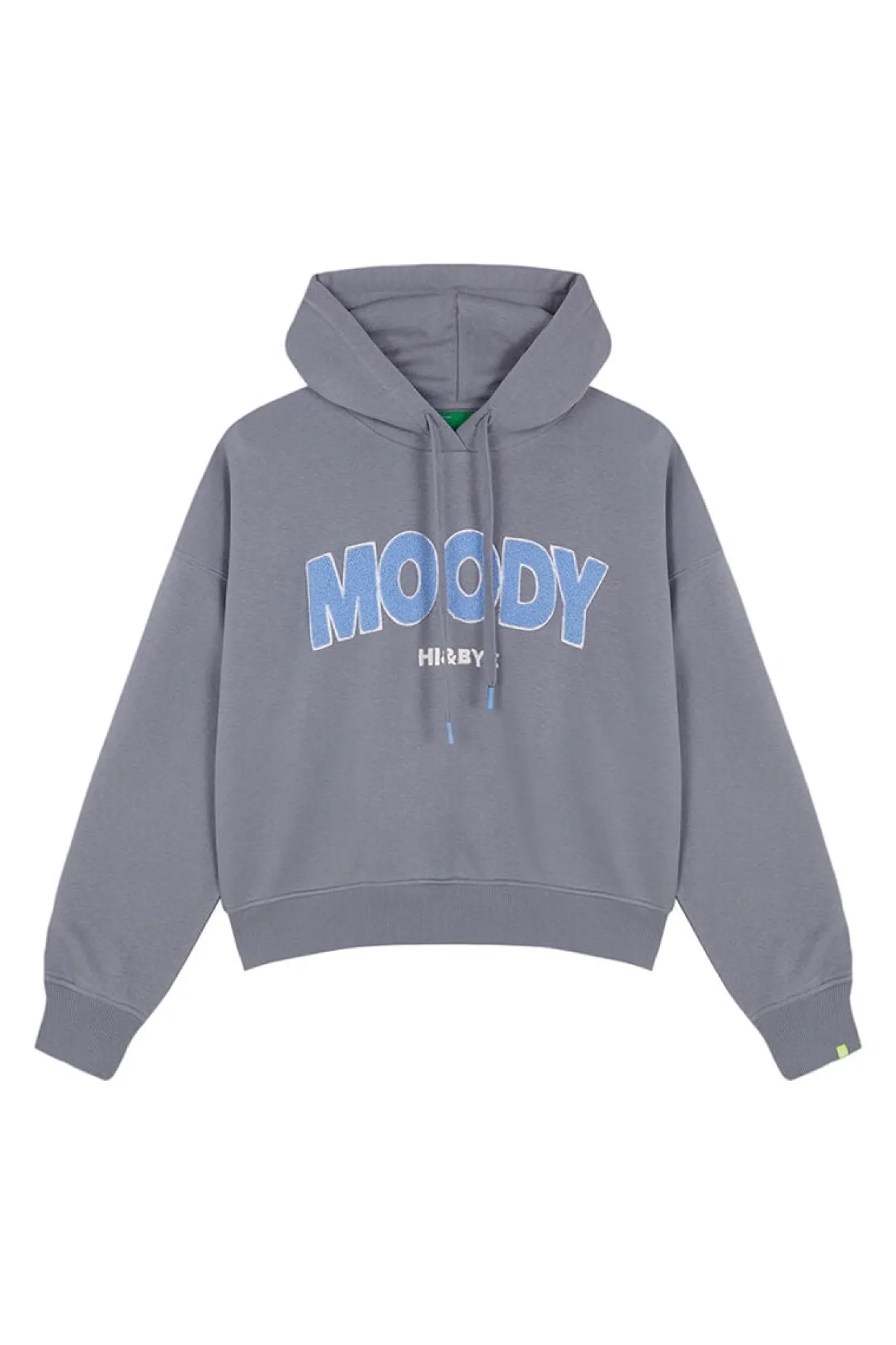 Sweatshirt de capuz de algodão cinza