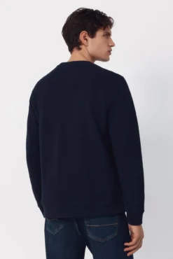 Sweatshirt estruturada com gola caixa