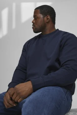 Sweatshirt gola redonda básica PLUS