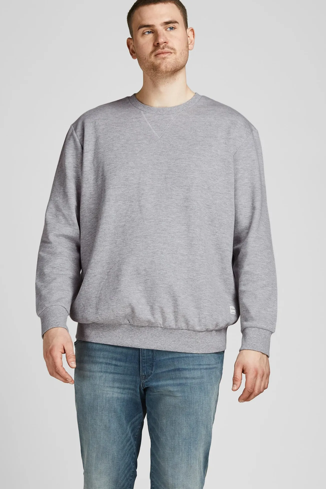 Sweatshirt gola redonda básica PLUS