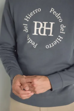 Sweatshirt gola redonda com logo