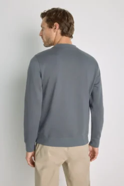 Sweatshirt gola redonda com logo