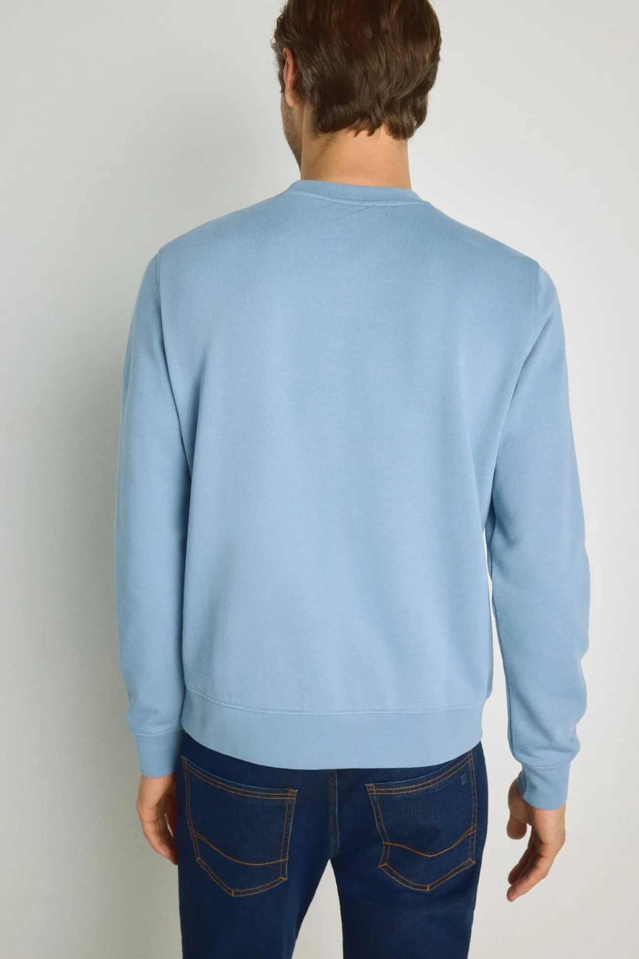 Sweatshirt gola redonda com logo