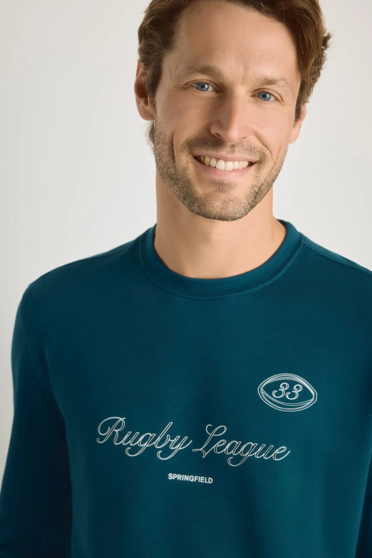 Sweatshirt gola redonda com logo