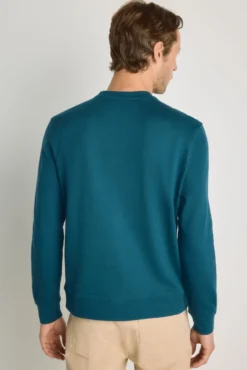 Sweatshirt gola redonda com logo