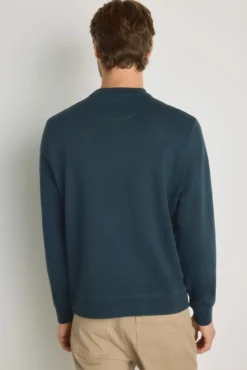 Sweatshirt gola redonda com logo