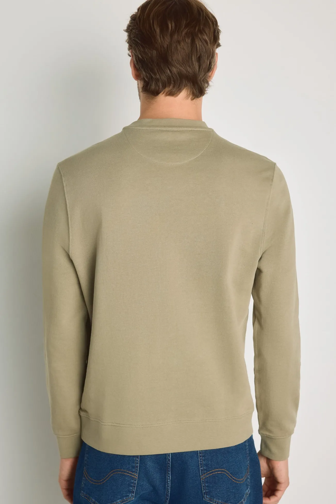 Sweatshirt gola redonda com logo