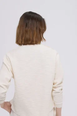 Sweatshirt liso com botões