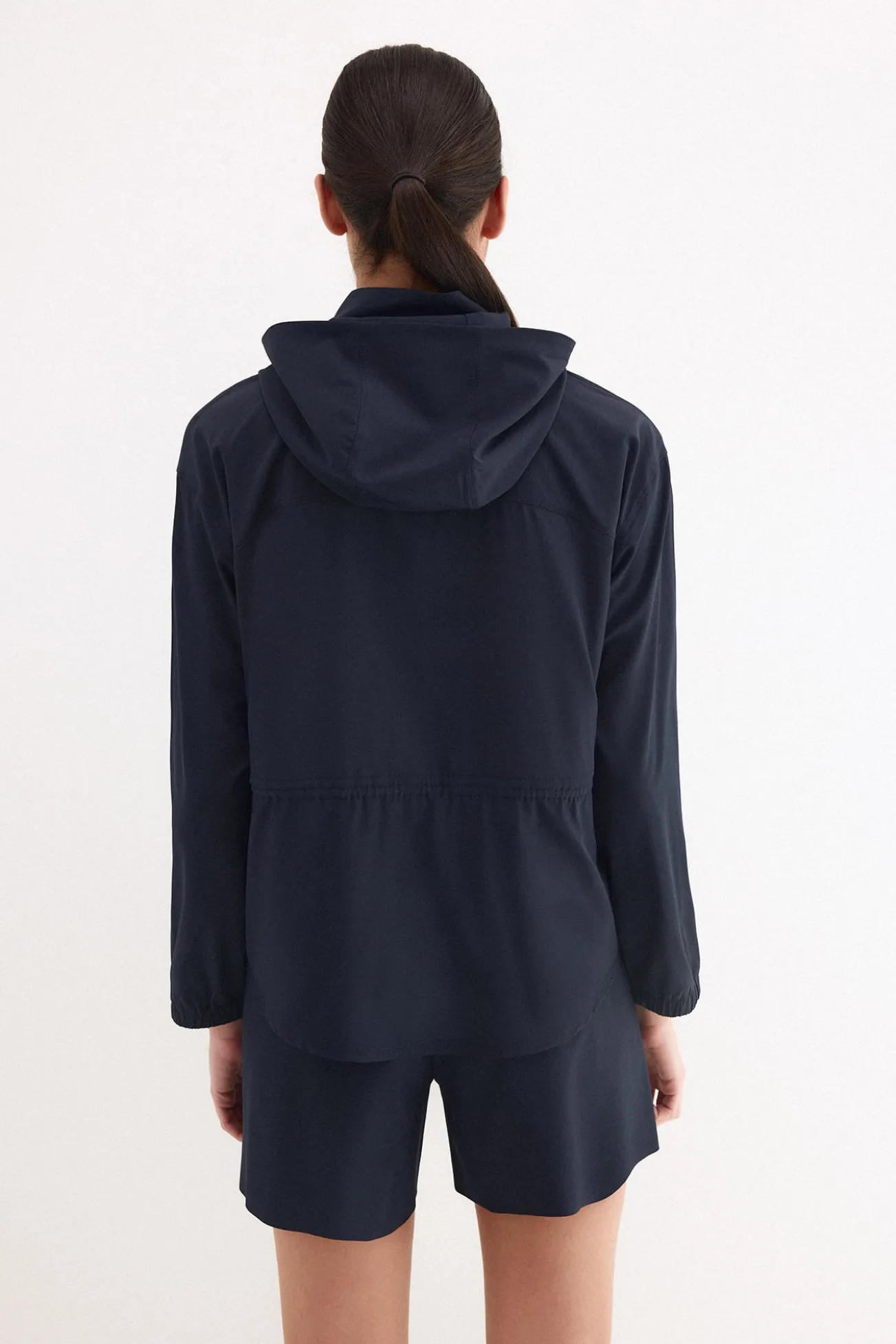 Sweatshirt peplum em tecido técnico