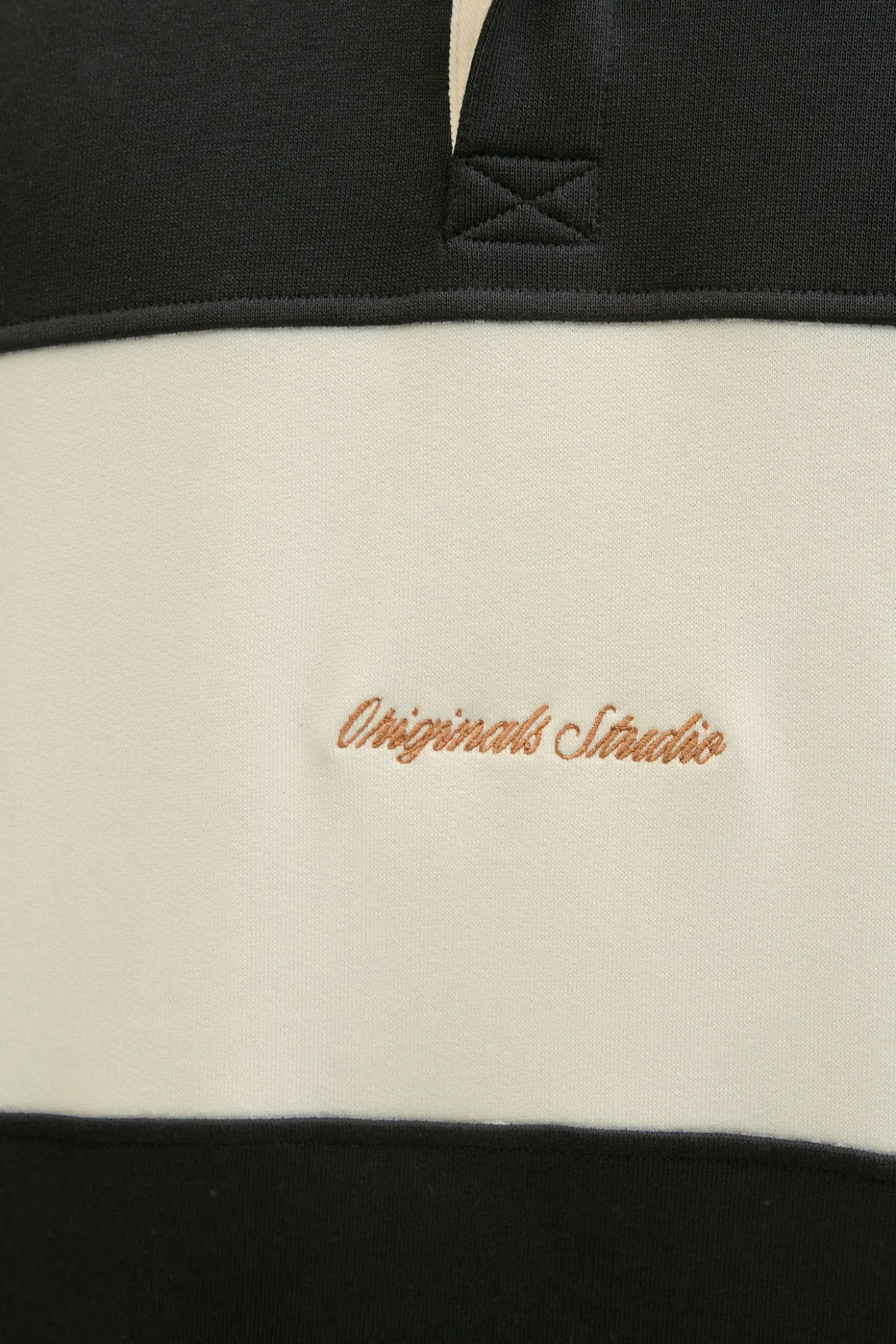 Sweatshirt polo com listras