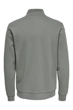 Sweatshirt regular com fecho-éclair