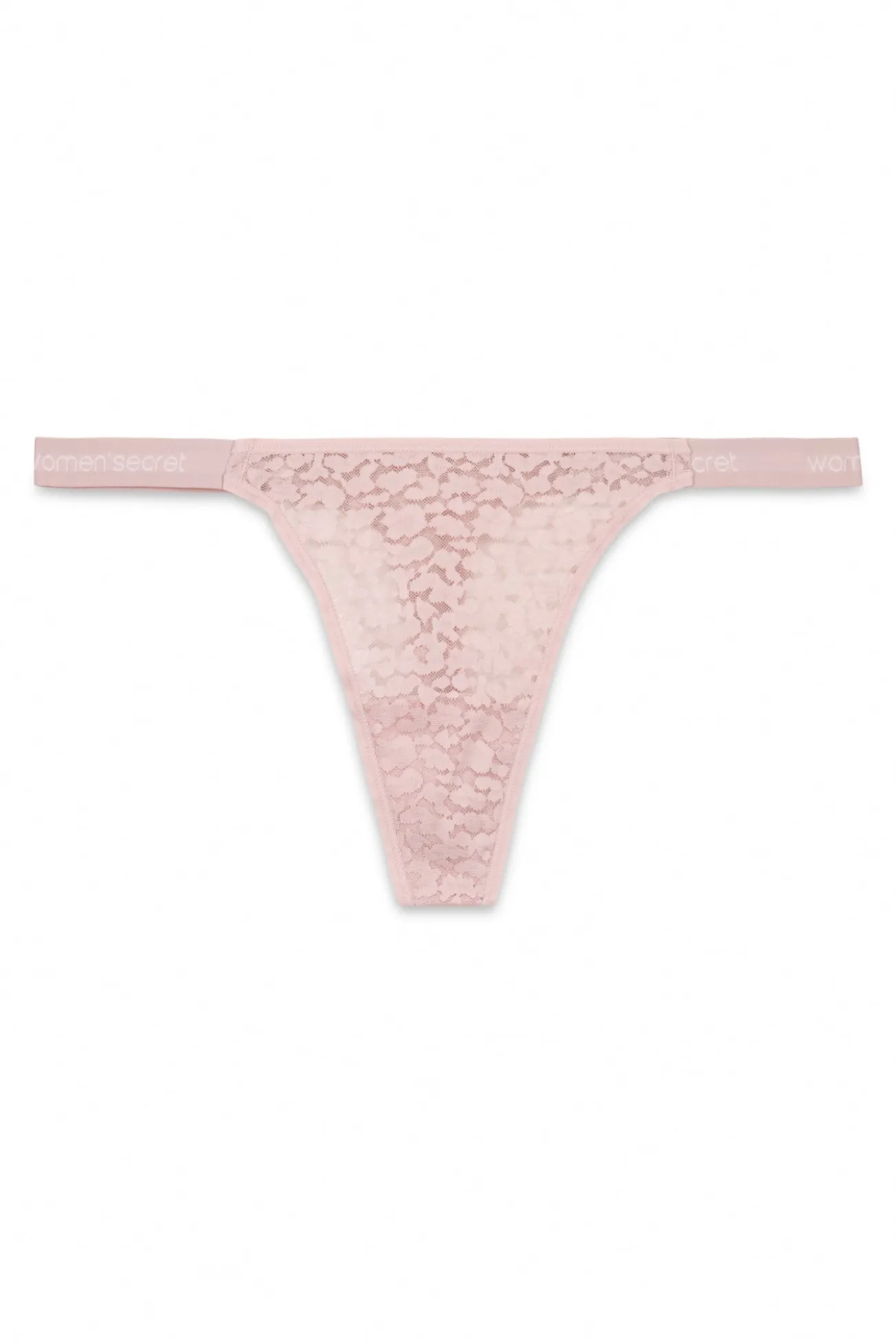 Tanga de renda com estampa animal rosa