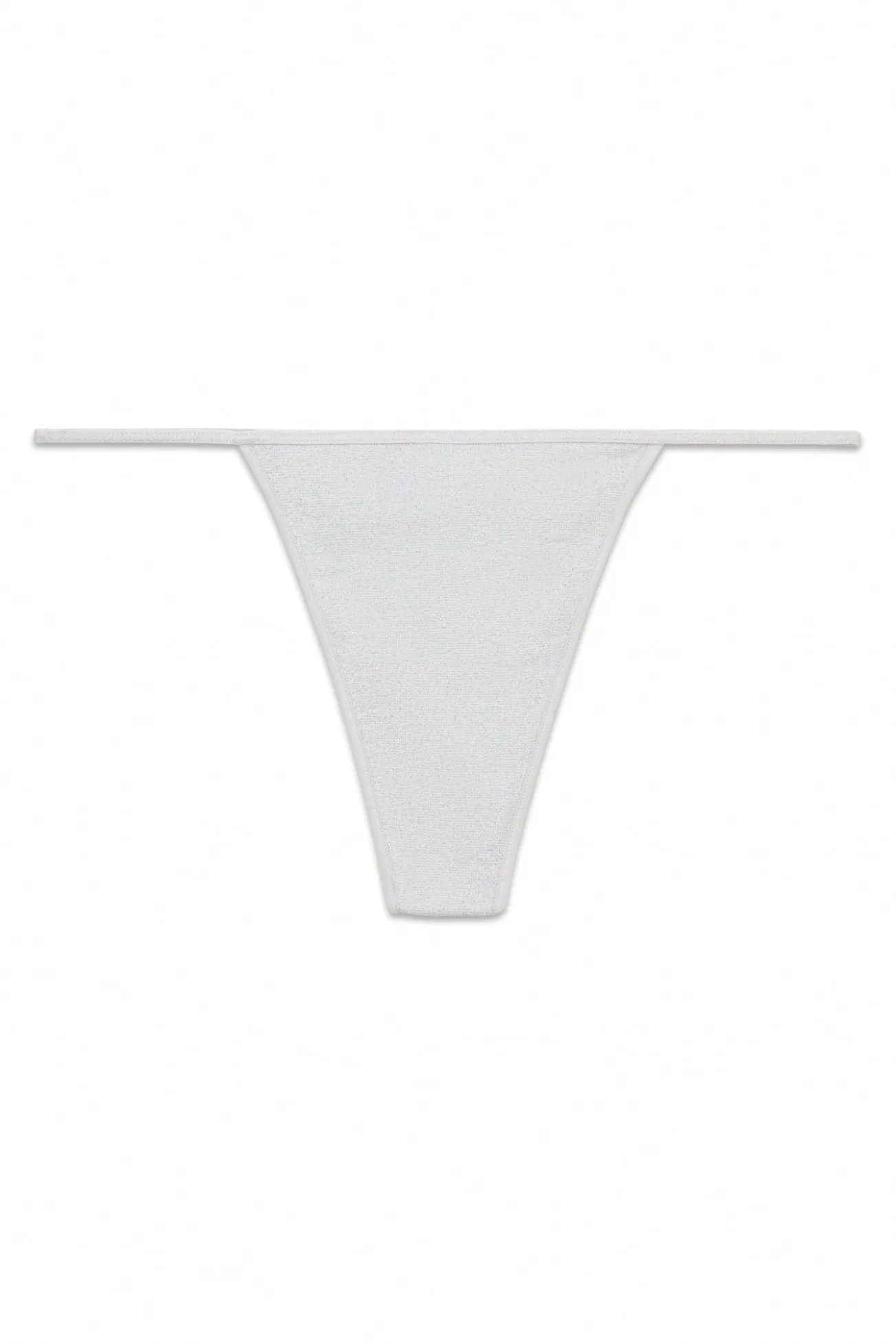 Tanga lurex prateada sem costura