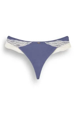 Tanga tira algodão azul