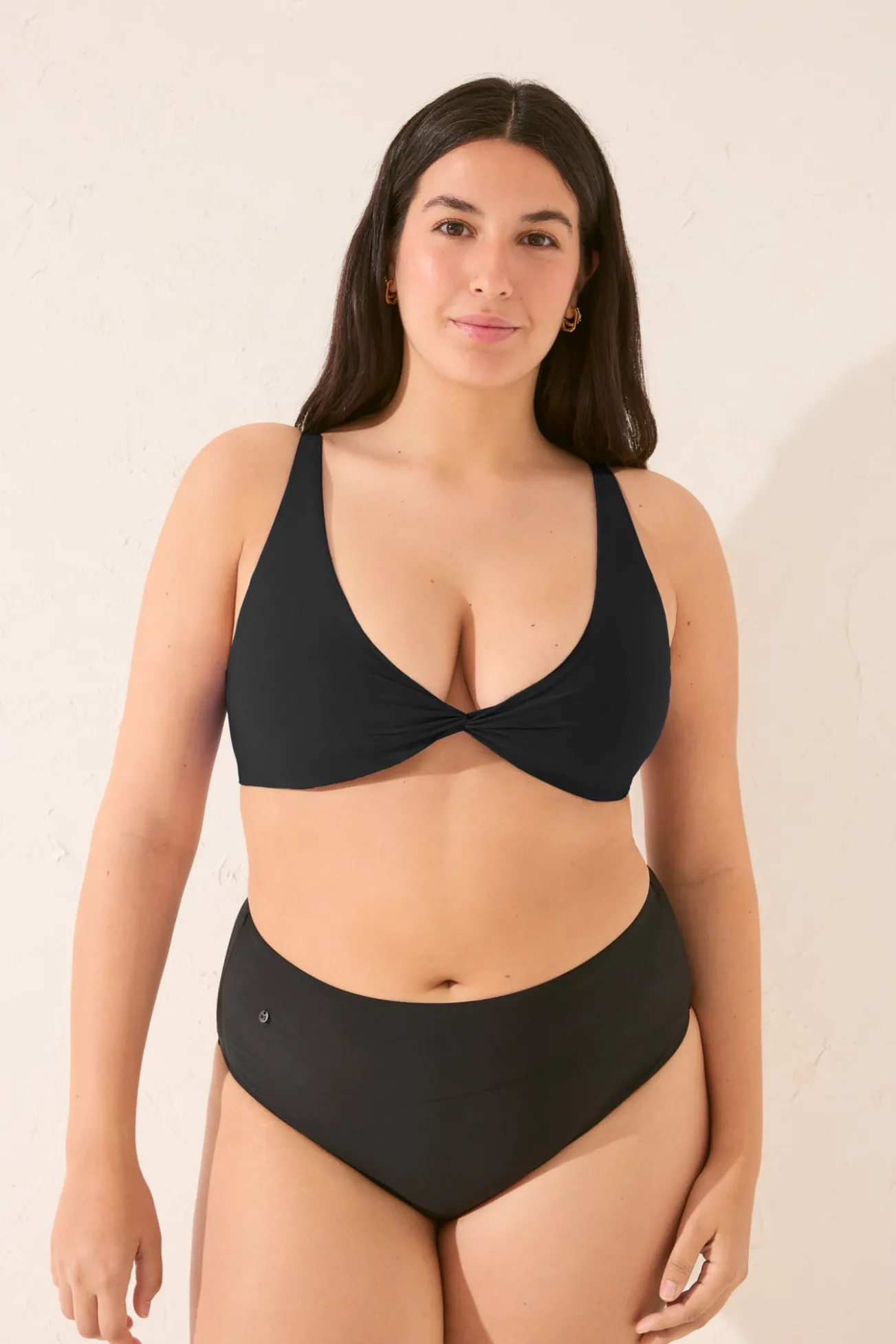 Top biquíni halter preto