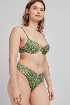 Top biquíni push-up estampado