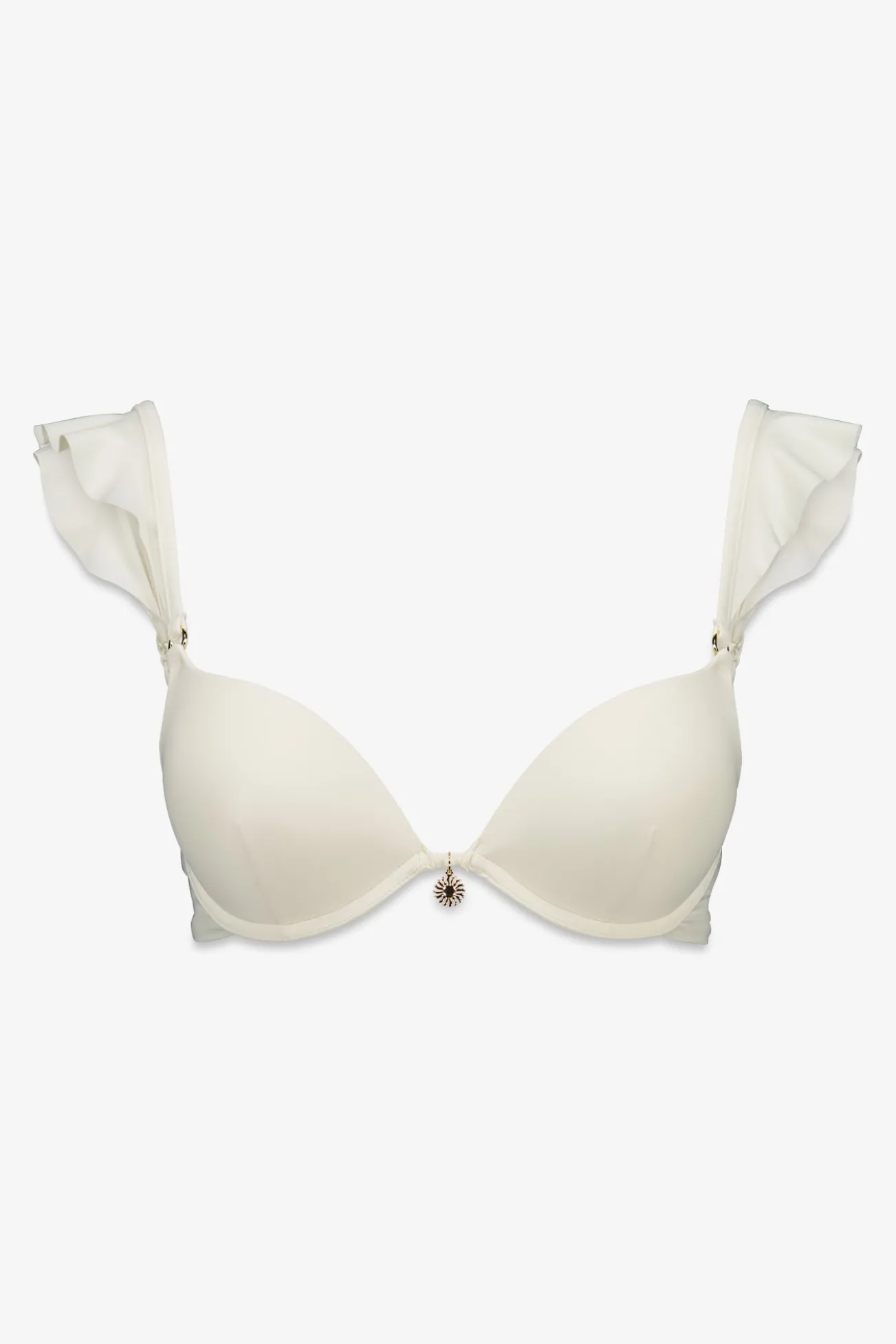 Top biquíni push-up folho branco
