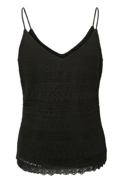 Top de alças com renda